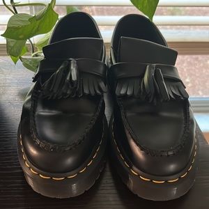 Dr martens black smooth leather Adrian loafer size8